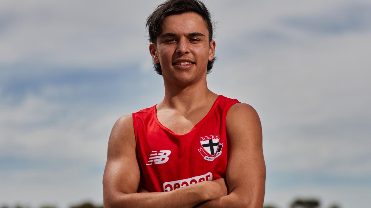 Jack Peris, son of Olympics great Nova Peris, has been drafted by St Kilda. Picture: Graham Denholm/AFL Photos/Getty Images