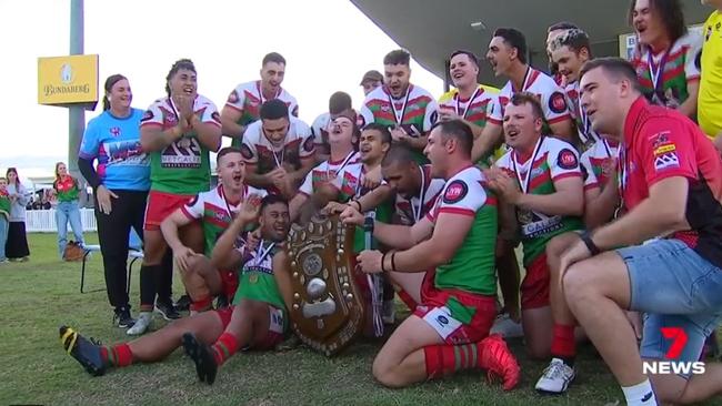 Hervey Bay Seagulls win rugby league grand final. Photo: 7News Wide Bay.