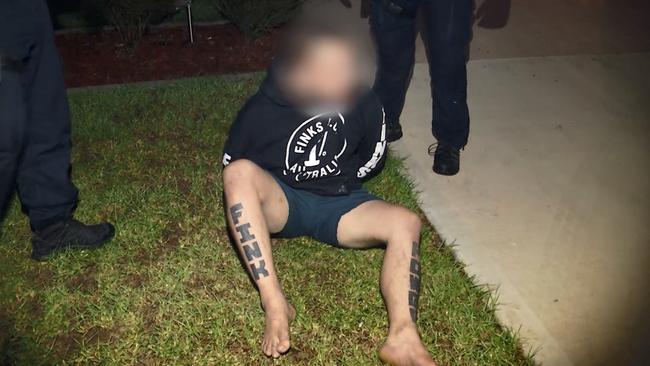 Four Finks bikies were arrested over an alleged kidnapping.