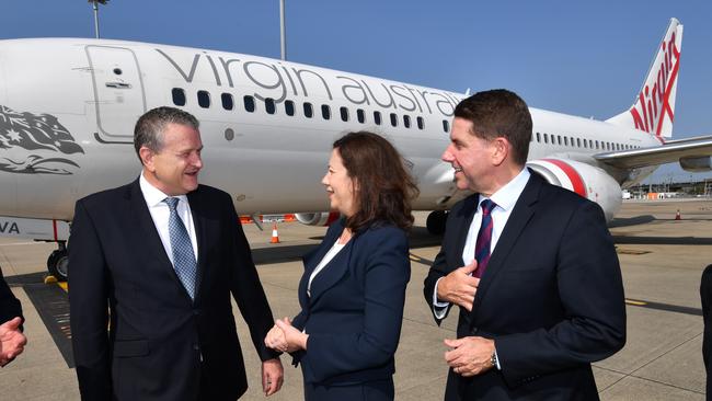 Former Virgin Australia group executive Rob Sharp (left) was appointed the top job in Transport for NSW in 2021. Picture: AAP Image/Darren England