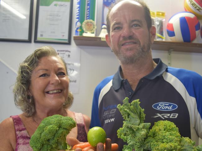 Proserpine Health N Fitness co-owners June Gobbos-Miller and Stephen Miller are starting a new farmers market. Photo: Elyse Wurm