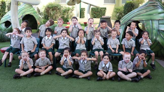 My First Year: A.B. Paterson Prep R: Back row: Clara, Hudson, Thomas, Delilah, Daniil, Layne, Matthew, Owen. Middle row: London, Kalil, Molly, Hannah, Elaine, Skyla, Alexander, Jayden, Cielle. Front row: Zali, William, Sienna, Ava, Adeline, Lincoln, Maksim Picture Glenn Hampson
