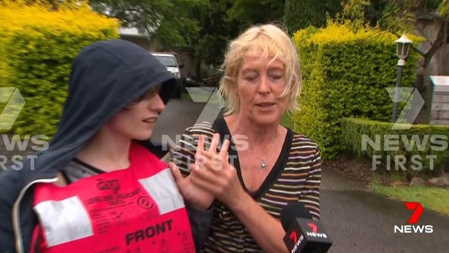 Missing teen Leif Courtney soon after being found. Picture: 7 NEWS