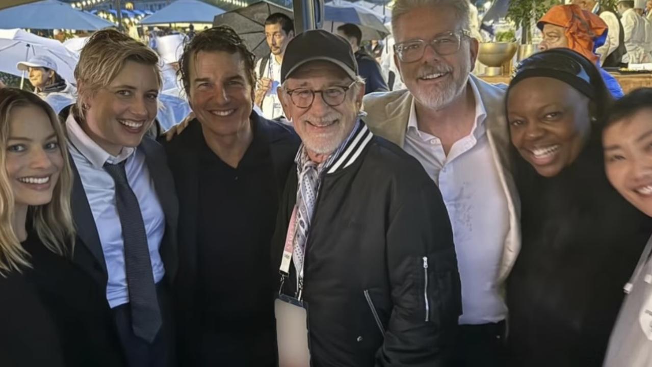 Margot Robbie, Greta Gerwig, Tom Cruise, Steven Spielberg, Christopher McQuarrie, Dame Pat McGrath and friend