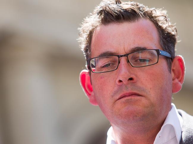 Victorian Premier Daniel Andrews as people mourned for victims of the Bourke Street attack. Picture: Paul Jeffers/Getty Images