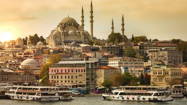 Istanbul at sunset.