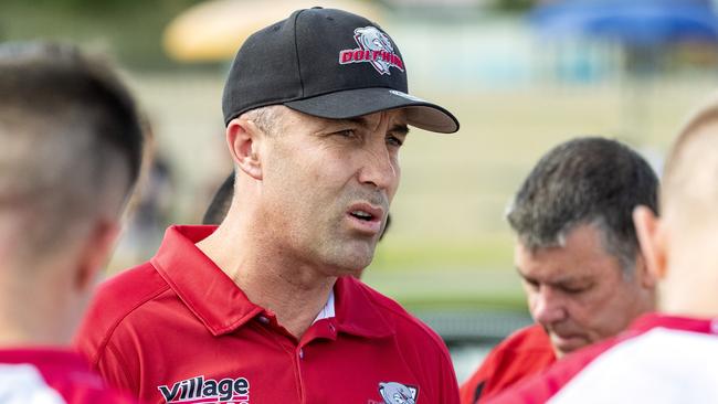 Redcliffe coach Adam Mogg knows his business must take the hit. Photo: AAP Image/Richard Walker