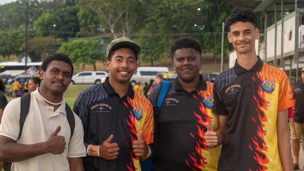 James Davis, Kayden Parter, Keegan Zaro and Tyrese Hazard at the Kanaka Proud Cup. Saturday 4 November 2023 Picture: Michaela Harlow