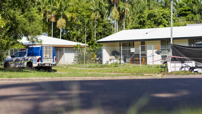 A crime scene in Malak where a 42-year-old man lost his life on Tuesday night. Picture: Floss Adams.