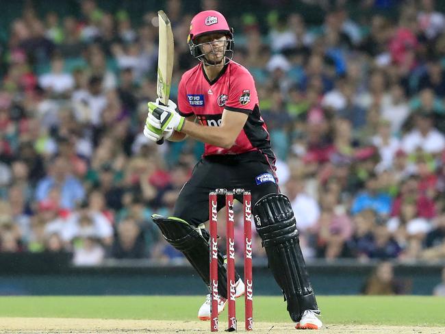 SYDNEY, AUSTRALIA - FEBRUARY 02: Daniel Hughes of the Sixers bats during the Big Bash League match between the Sydney Sixers and the Sydney Thunder at Sydney Cricket Ground on February 02, 2019 in Sydney, Australia. (Photo by Mark Evans/Getty Images)