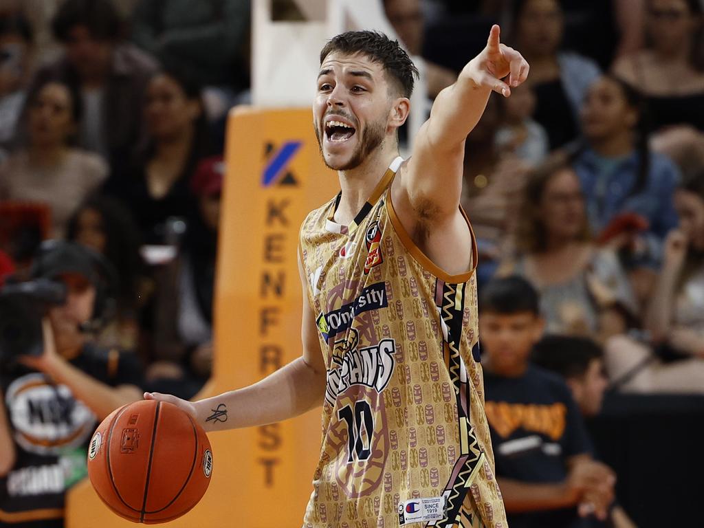 Ben Ayre directs traffic during his time with the Taipans. Picture: Brendan Radke