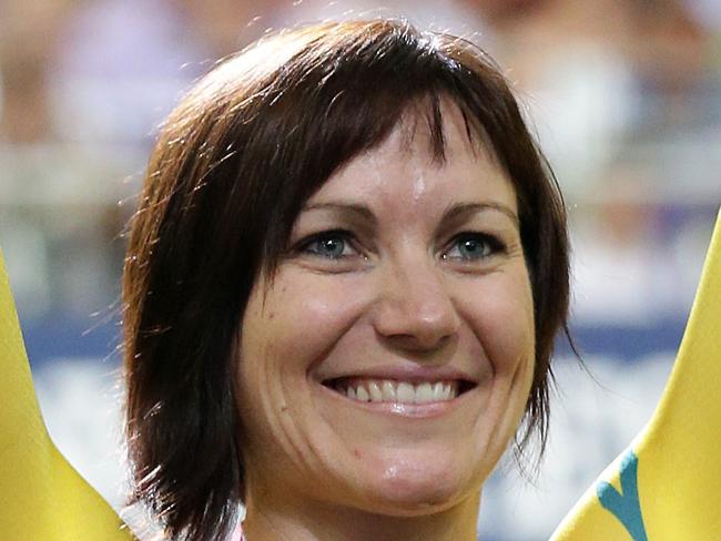 GLASGOW COMMONWEALTH GAMES 2014- DAY 1- Anna Meares wins the Women's 500m Time Trial on day 1 of the track cycling at the Sir Chris Hoy Velodrome. Pics Adam Head