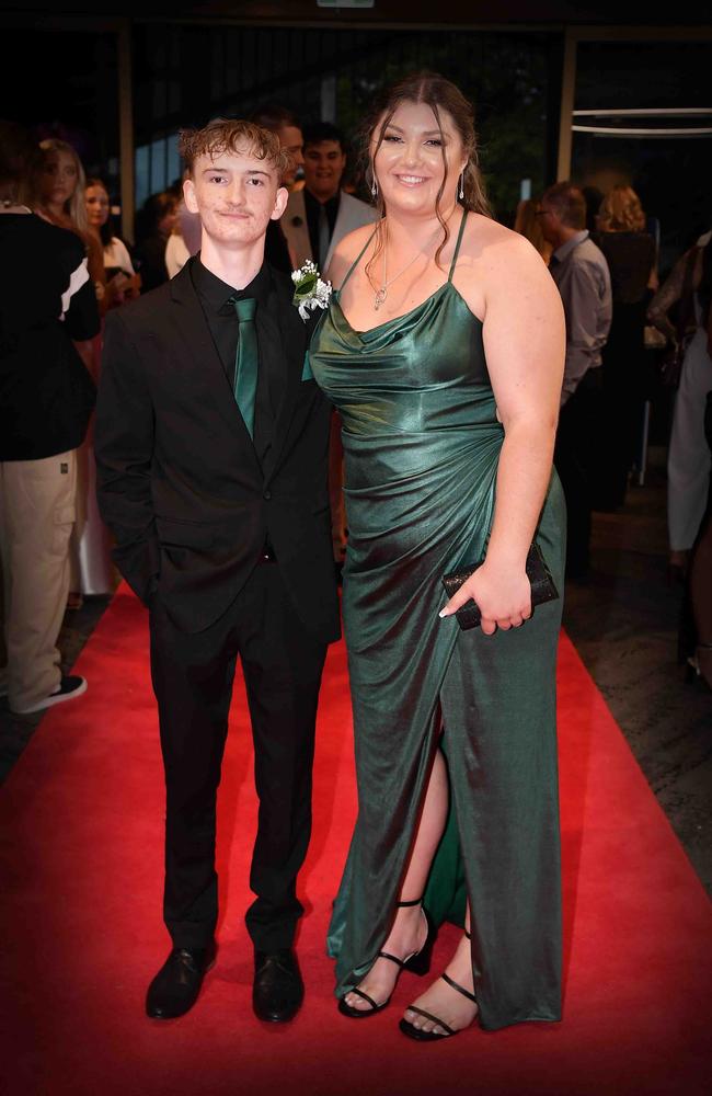 Braydan and Kekrnie at Caloundra State High School formal. Picture: Patrick Woods.