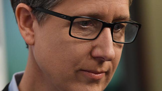 ACTU secretary Sally McManus takes questions from the media at the ACTU headquarters in Melbourne, Monday, July 30, 2018. McManus commented on the Australian Federal Police's decision to refer a brief to the Commonwealth Director of Public Prosecutions raids on the AWU offices. (AAP Image/Julian Smith) NO ARCHIVING