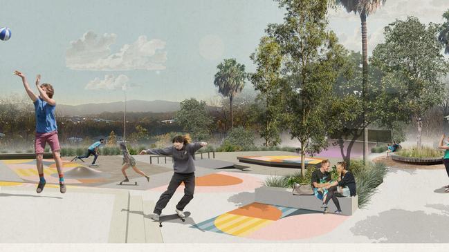 Artist impression of the giant new Adventure Parklands which will be built in Coomera by the Gold Coast City Council. Picture: Supplied.