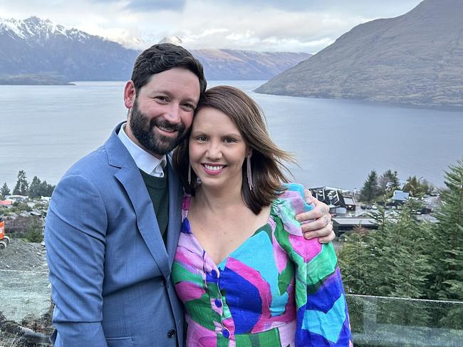 Renae Ellaway with husband James one week before she was diagnosed with an early stage of breast cancer. Photo: Supplied.