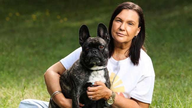 Emma Blackaby, with Leo, lost her five-year-old staffy to a deadly tick. Picture: Zak Simmonds