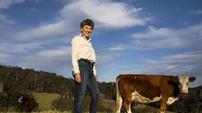 Liberal candidate for the seat of Eden-Monaro, Fiona Kotvojs, at her property in Dignams Creek, NSW. Picture: Sean Davey