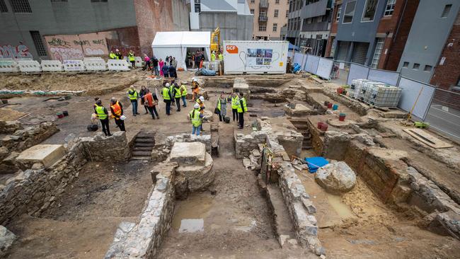 Melbourne's Pompeii: a forgotten city is being unearthed beneath the CBD. Picture: Jason Edwards.