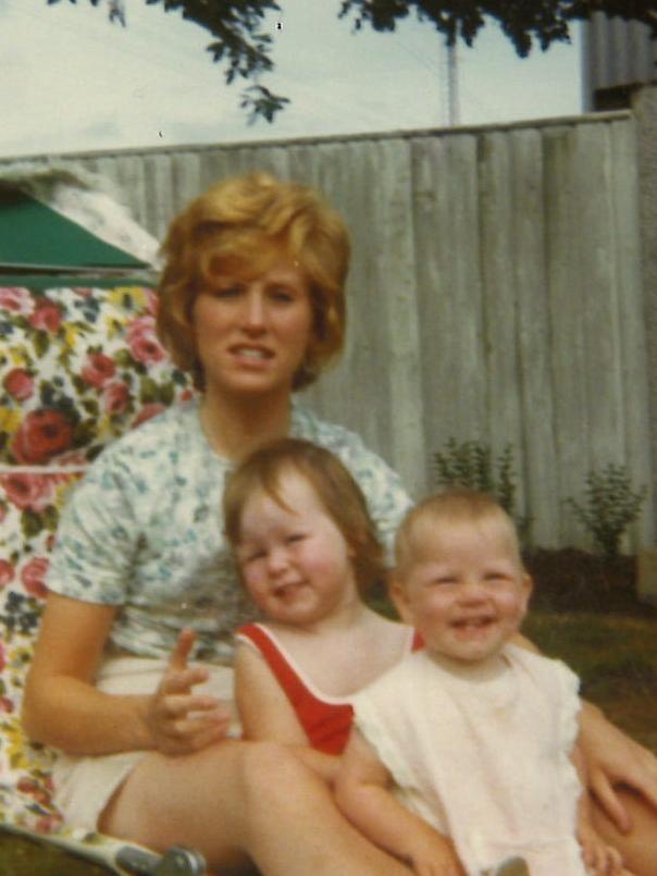 Sandi McDonald with mum Sandra and Lisa in 1972. Picture: supplied by family.