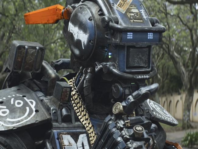 A dystopian-near future ... the world of Chappie. Picture: AP