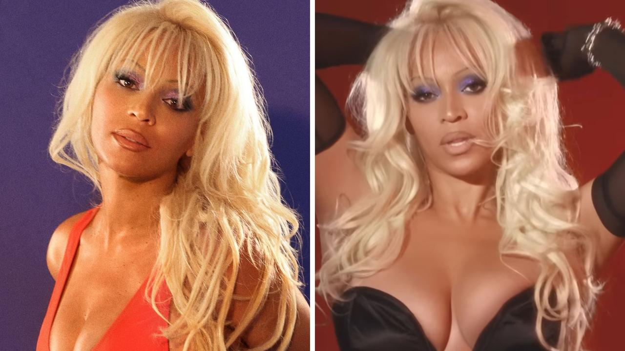 Beyoncé transforms into Pamela Anderson in rare music video