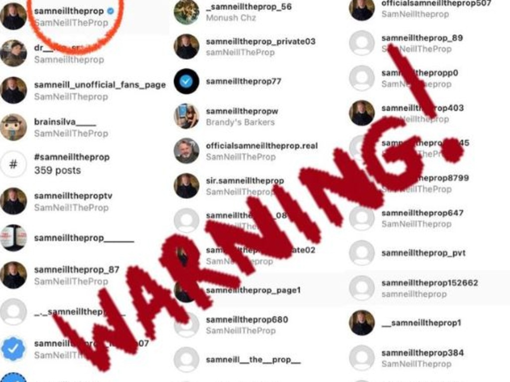 The post detailed dozens of fraudulent accounts. Picture: Instagram