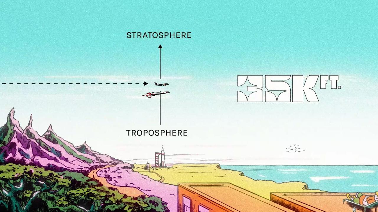 Rockets will be attached to the base of a Boeing 747 aircraft and fired once the jet reaches the stratosphere at 35,000ft. Picture supplied