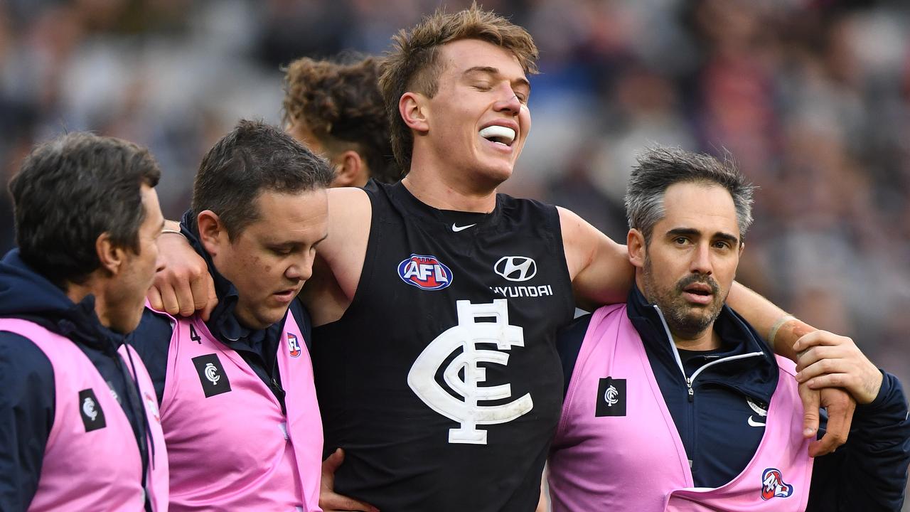 Carlton says Patrick Cripps is over a back issue.