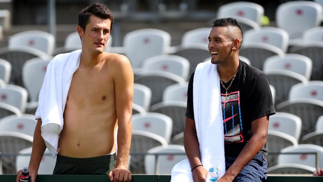 Bernard Tomic and Nick Kyrgios have earned the ire of Ken Rosewall. Picture: Gregg Porteous