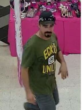 This man is one of two people wanted for questioning over stealing from a River Rd business in March.