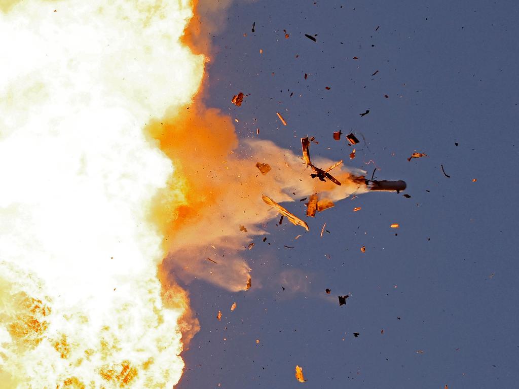 A Hezbollah UAV intercepted by Israeli air forces over northern Israel on August 25, 2024. Picture: AFP