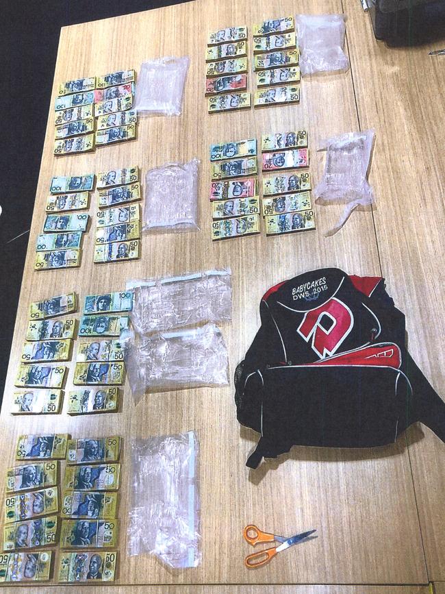 Cash seized during the operation.