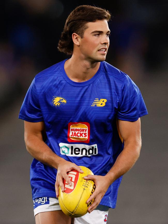 Campbell Chesser had a quiet start for the Eagles. Picture: Michael Willson/AFL Photos via Getty Images