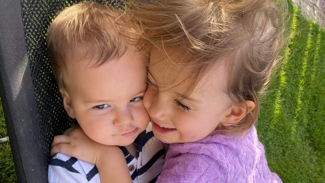 Eva doting on her younger brother. Picture: Supplied