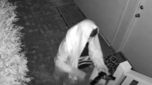 A Rocklea resident was horrified to see footage of two intruders attempting to enter into their home on Tuesday morning. Picture: Facebook