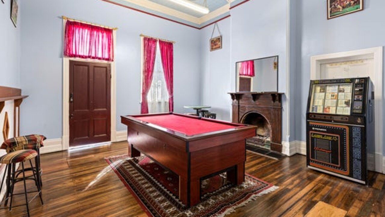 The pool room of O'Mahony's Hotel, up for auction next month. Photo: Joan Wallace