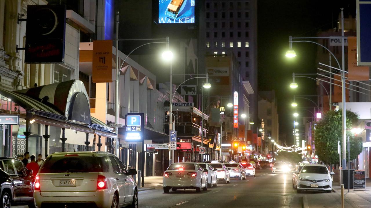 Adelaide’s Hindley St. Picture: Dean Martin