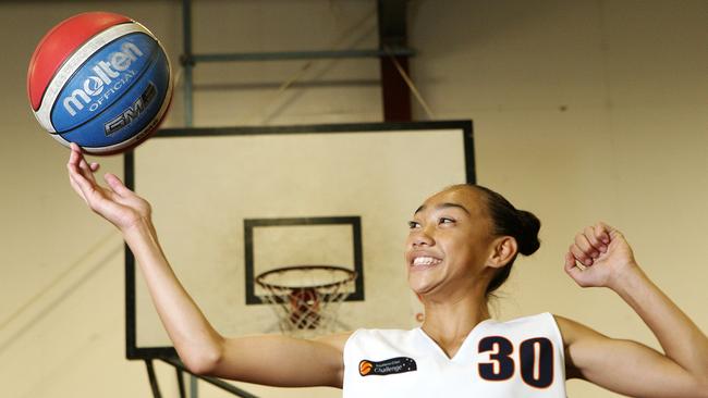 Last Tear Poa is a junior state basketball player and is elated to be chosen as Melbourne Leader's sports star. Picture: Janine Eastgate