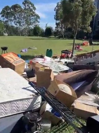 The pile of rubbish continued to grow for years, residents claim. Picture: Domain