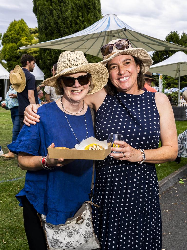 April Bradford and Estelle Hass. TAS Wine Festival. Picture: Caroline Tan