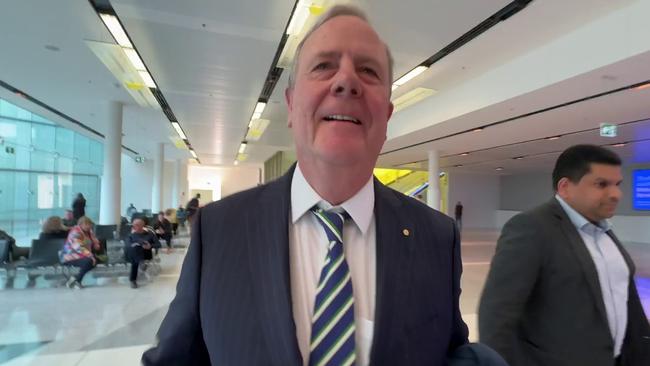 Peter Costello at Canberra airport last Thursday. Picture: Liam Mendes