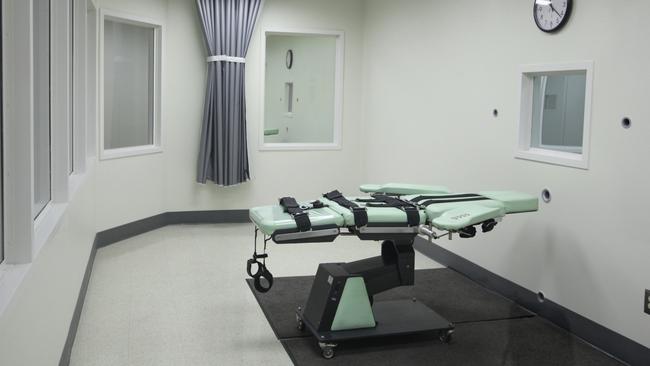 This file photo shows the death chamber of the new lethal injection facility at San Quentin State Prison in the US. Photo: AP/Eric Risberg