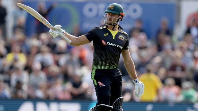 Marcus Stoinis superb innings couldn’t prevent the Aussies from another loss to Xew Zealand. Picture: AFP