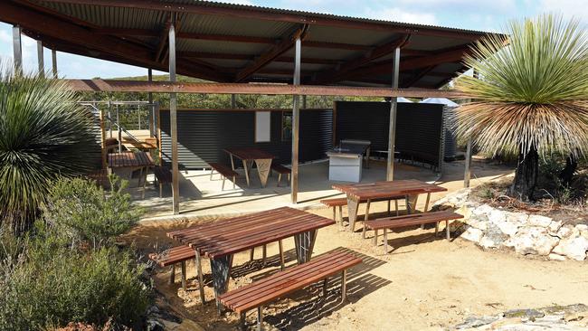 Dining facilities at the Banksia Camp Site. Picture: Tom Huntley