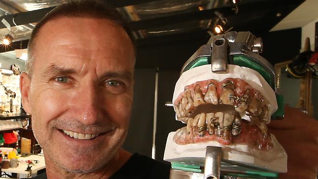 Jac Charlton has been creating teeth and dentures for major films for the past 25 years. Picture: Glenn Hampson