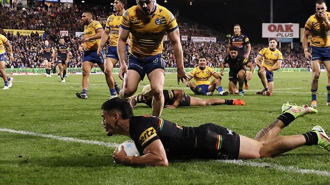 May has crossed for 11 tries in his first 11 games. Picture: Cameron Spencer / Getty Images