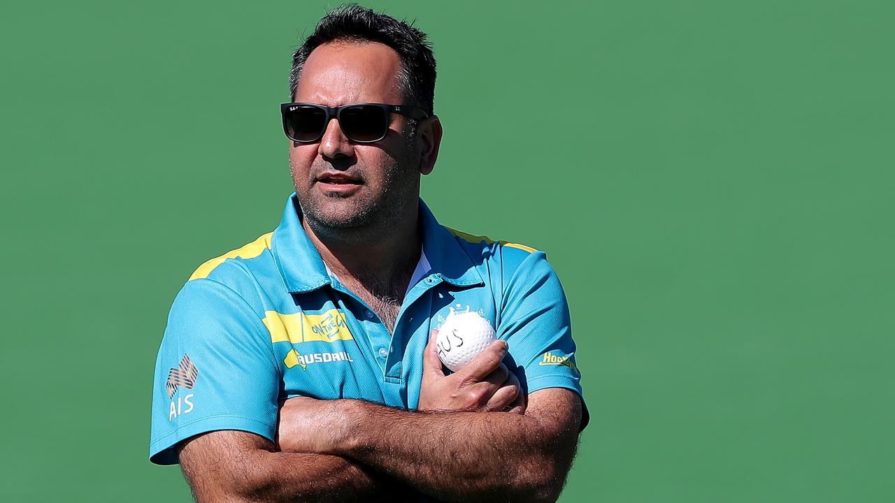 Hockeyroos coach Paul Gaudoin. Picture: AAP Image/Richard Wainwright