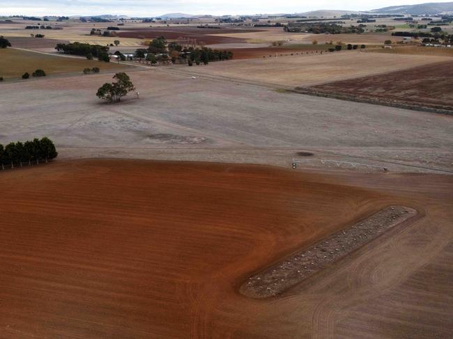Dusty farmland during the 2025 record dry. Picture: Mark Stewart