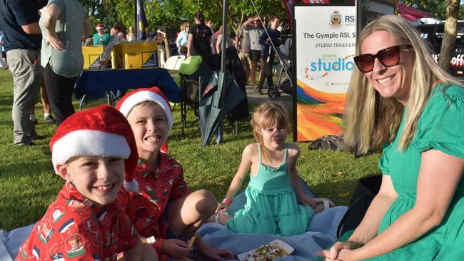 Hayley, Reuben, Samuel and Annabel Stephens at Christmas in the Park 2022.